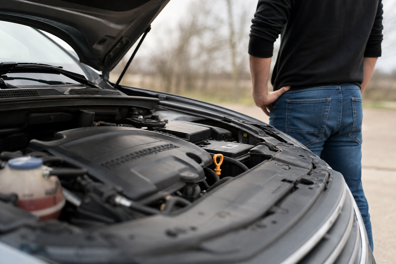 Qué significa el testigo naranja del motor encendido